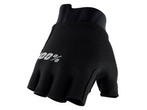 100% Exceeda Gel Short Finger Glove (SP21)  M Solid Black