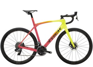 Trek Domane SLR 7 AXS 54 Radioactive Coral to Yellow Fa